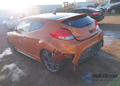 2016 Hyundai Veloster Turbo z USA, uszkodzony, nr VIN KMHTC6AE1GU260777